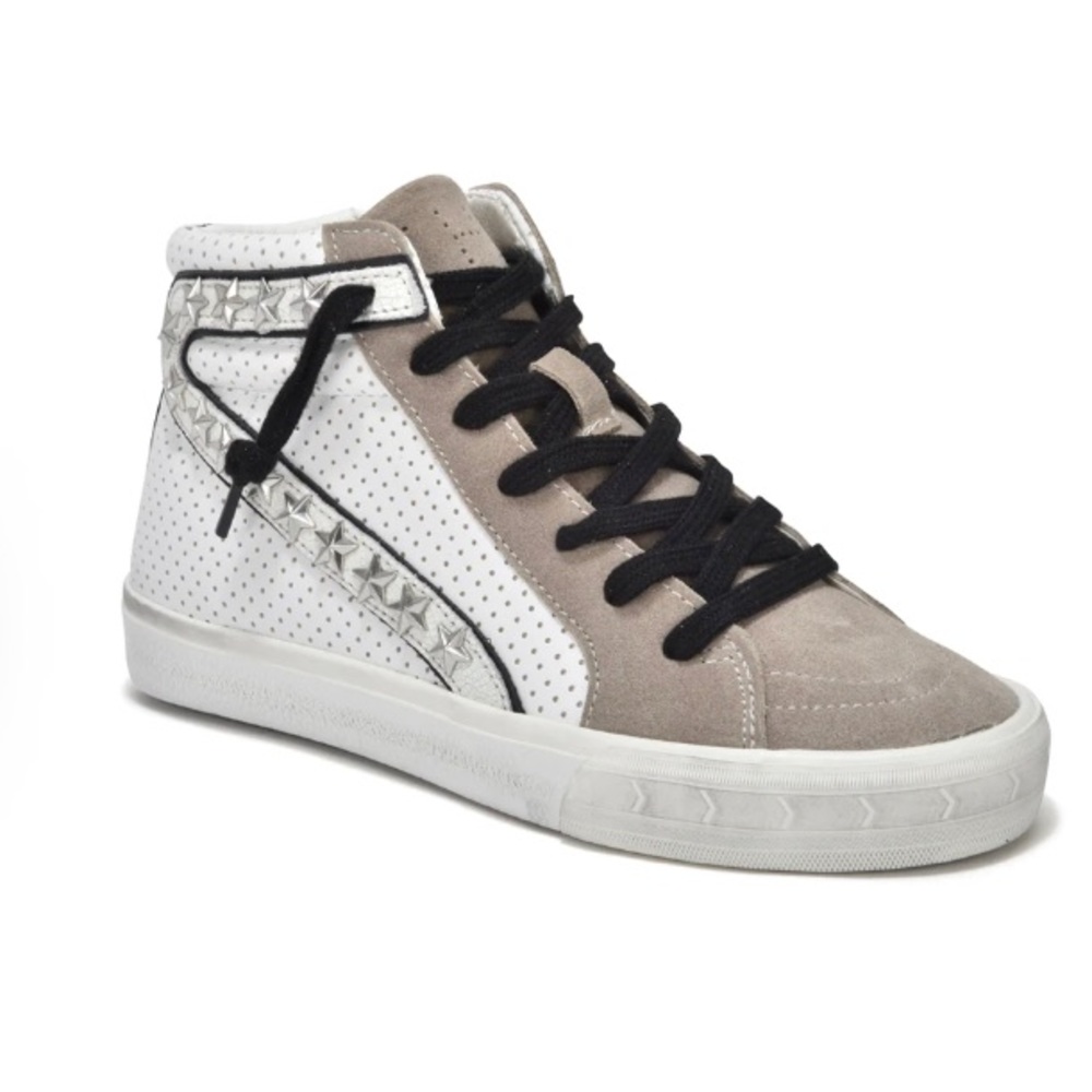 Vintage Havana Gadol High-Top White Taupe Multi Sneaker Size 5.5